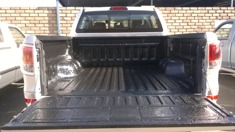Bakkie load bin with a black rubberised lining